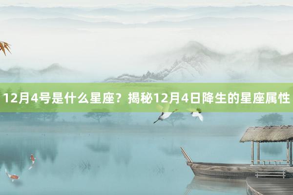 12月4号是什么星座？揭秘12月4日降生的星座属性