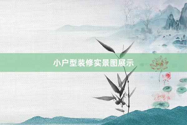 小户型装修实景图展示