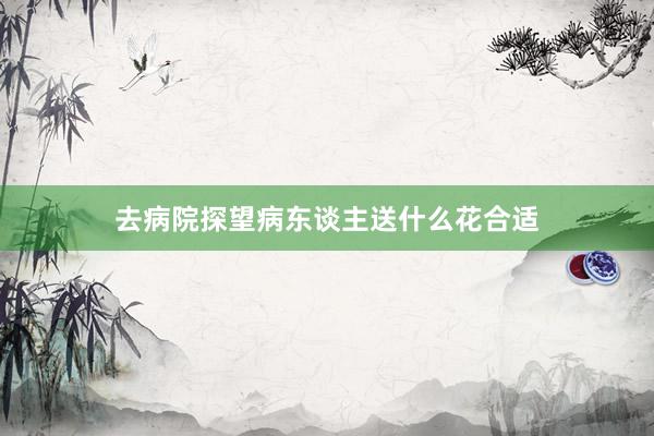 去病院探望病东谈主送什么花合适